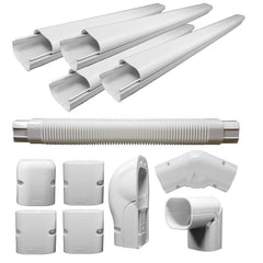 Decorative PVC Line Cover Kit for Mini Split Air Conditioners & Heat Pumps